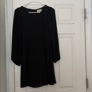 Black baby doll dress With long sleeves